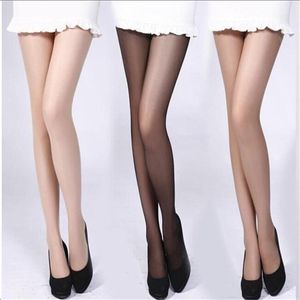 Chaussettes Bonneterie Femmes 4 Couleurs Fille Slik Bas Jambes Collants Hauts Collants Sexy Nylon Spandex Lady Transparent Mince Femme Stock246q