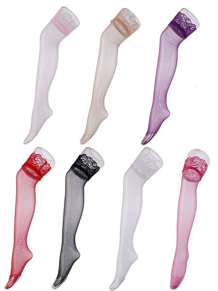 Chaussettes Bonneterie Femmes Sexy Résille Floral Bas Creux Longues Dames Transparent Sur Genou Cuisse Haute Discothèque Collants Calcetines 231110