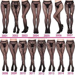 Chaussettes Bonneterie Femmes Sexy Collants Résille Tissage Jacquard Sans Couture Collants Fils Jarretière Grille Filet De Poisson Bas Tuyau Sexy Lingerie Collant Y23