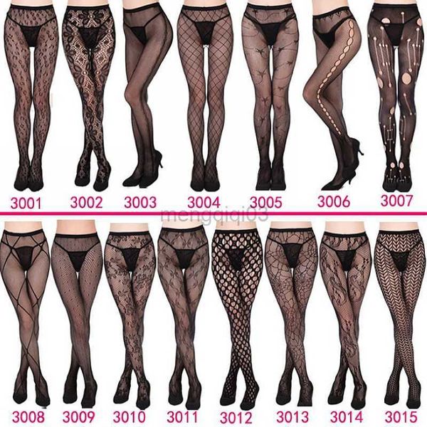 Chaussettes Bonneterie Femmes Sexy Collants Résille Tissage Jacquard Sans Couture Collants Fils Jarretière Grille Filet De Poisson Bas Tuyau Sexy Lingerie Collant Y23