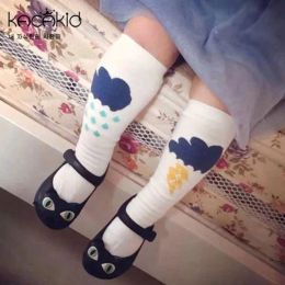 Sokken Kacakid 10 paren/set kniehoge babysokjes herfst winter jongen meisje regen wolk katoen warmer sokken antislip babyn sokken gratis verzending