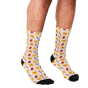 Chaussettes hommes harajuku socles de motif médical amusant imprimé Happy Hop Hop Men chaussettes nouveauté Skateboard Crew Casual Crazy Socks