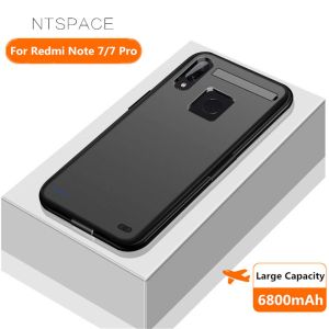 SOCKS NTSPACE 6800MAH Power Bank Cover voor Xiaomi Redmi Note 7 Pro Battery Charger Cases voor Xiaomi Redmi Note 7 Power Layging Case