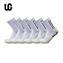 Chaussettes de sport 6 paies / lot ugupgrade sportive anti-glissement de football coton football mec socks calcetas anslizantes de futbol 2312