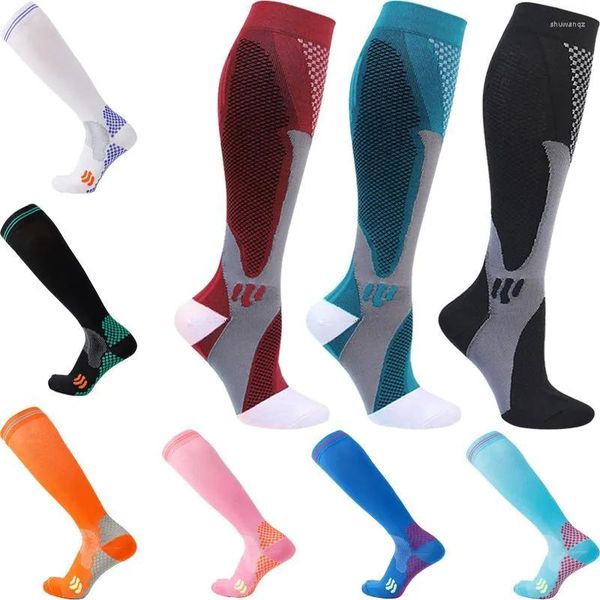 Chaussettes Chaussettes de sport nid d'abeille Dot Football Top qualité marque professionnelle Sport respirant bas de vélo chaussette de Football en plein air Calcetine