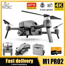SOCKS WLRC M1 PRO2 4K GPS DRONE 2AXIS Gimbal Professional 6k HD Camera 28 minuten 1600m 5G Afbeelding 32GB TF Card Gifts Boys Toy Vs SG906 Max