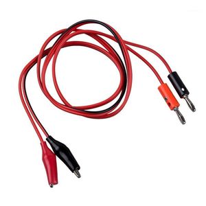 SODIAL (R) Alligator Clip aan Banana Plug Probe Cable Test Lead 90cm 3ft vlechtlijn