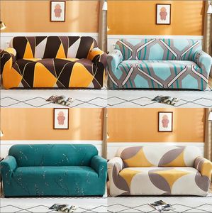 Capa de sofá 1/2/3/4 lugares capa de cadeira estampada geométrica capa de sofá antiderrapante elástica protetor de móveis sala de estar capa de sofá 40 cores mar navio BC319