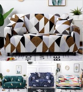 Sofa Cover Set Geometric Couch Cover Sofa élastique pour le salon Animons Corner L En forme chaise longue207y7171178