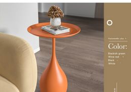 Buur bijzettafeltje Zeer eenvoudig licht Luxe bedontwerp Sense Small Round Table Noordse creatieve woonkamer Mini -koffietafels