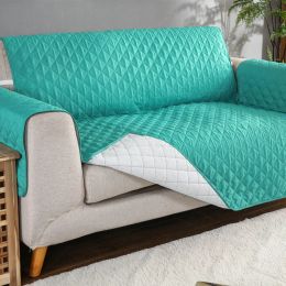 Sofa Slipcover Reversible Sofa Cover Furniture Protector Anti-Slip Protect pour animaux de compagnie Enfants enfants chat