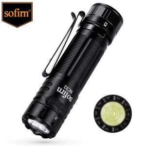 SOFIRN SC32 LED PLASSELAGNE MAX 2000LM USB C RECHARGable Mini Tactical Torch Pocket EDC Light Dimmable Lantern With Tail Interrupteur