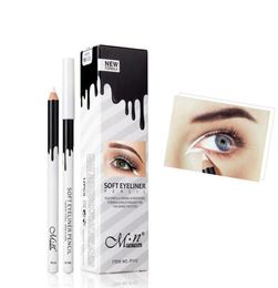 Doux 12 pièces crayon Eyeliner blanc ver à soie éclaircissant point culminant imperméable Eye Liner Menow maquillage doux pour les yeux sensibles5852358