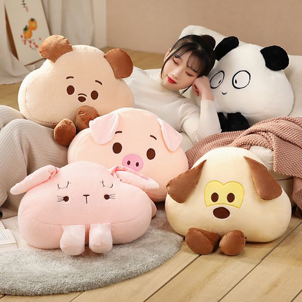 Doux Adorable nuage oreiller en peluche jouet ours poudre cochon poudre lapin Panda brun chien maison mignon animal poupée canapé coussin sieste Pi