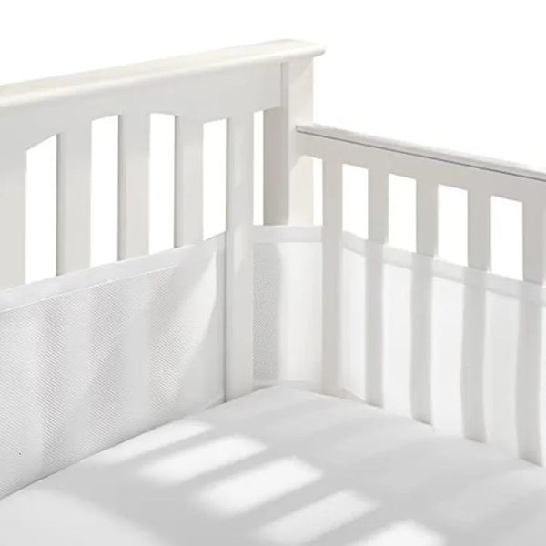 Valla de parachoques suave y transpirable para cuna, decoración de habitación de niño, accesorios de cama, parachoques para cama de bebé 240313