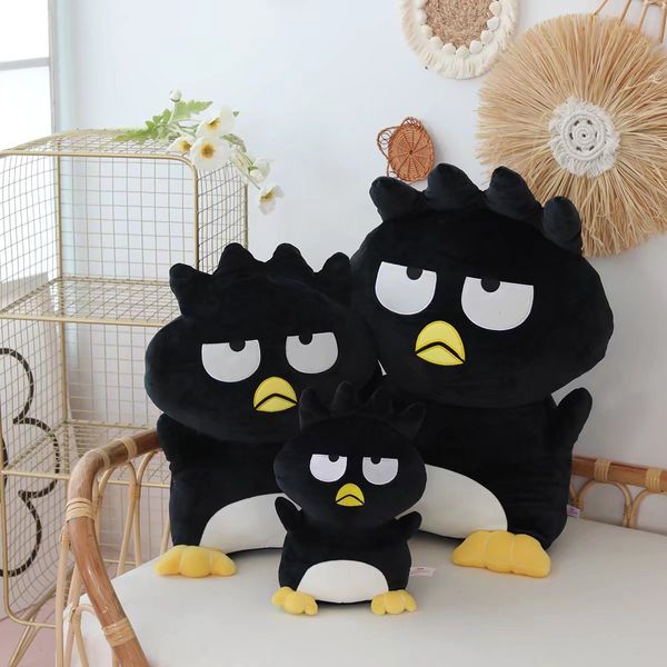 Suave y lindo pingüino negro de dibujos animados lindo juguete de peluche muñeca manta almohada manta cojín muñeca niña