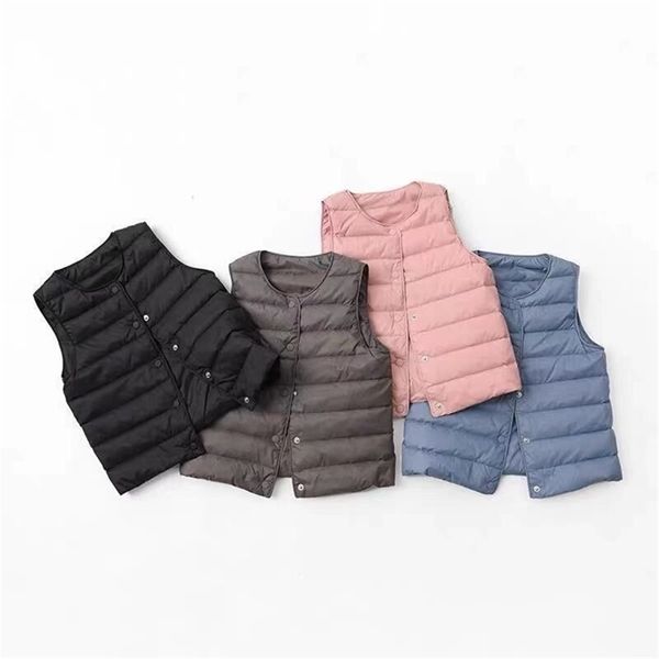 Doudoune douce et légère en coton gilet gilet garçons filles chaud coton gilet enfants P4292 210622