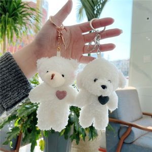 Suave rubor oso colgante lindo bebé oso de peluche muñeca muñeca bolsa accesorios llavero al por mayor 1019