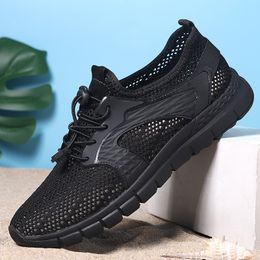 Doux respirant plat Running Comfort Hommes Light Khaki Black Gris Blue Chaussures Blue Mentes Trainers Sports Sneakers Taille 38-4 81 S