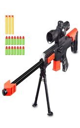 Weiche Kugel Scharfschützengewehr Airsoft Air Blaster Militärische Plastikmodellbausätze für Geschenke Kinder Outdoor-Spiel Pistole Spielzeug mit Box9773388