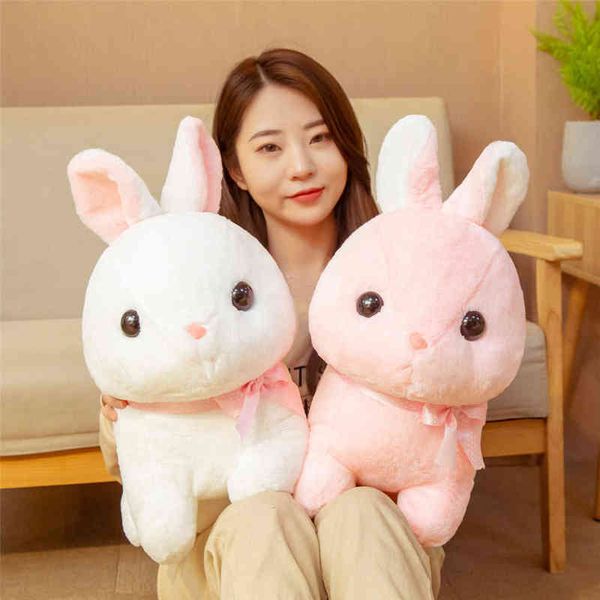 Doux dessin animé grande oreille lapin câlin mignon lapin poupée animal beaux jouets sommeil sushi oreiller fille enfants cadeau d'anniversaire J220704