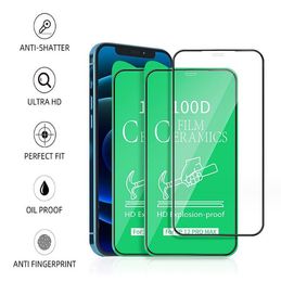 Protecteur d'écran en céramique souple, film mat transparent antidéflagrant pour Iphone 15 14 13 12 Mini Pro Max 11 X XS XR Plus ultra, couverture de colle complète en verre non trempé 2023