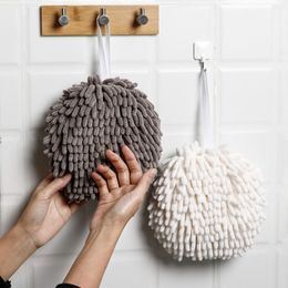 Toalla de baño de cocina de chenilla suave Bola de toalla de pared montada en la pared Toallas de mano de microfibra seca súper absorbente