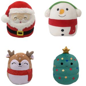 Oreiller en peluche doux de la série de noël, jouet en peluche, cerf, père noël, animaux en peluche