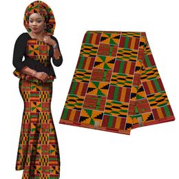 Soft Classic Ankara Afrikaanse Prints Kente Stof Real Wax Pagne 100% Katoen Top Afrika Naaimateriaal voor Jurk Afrika Patchwork 210702