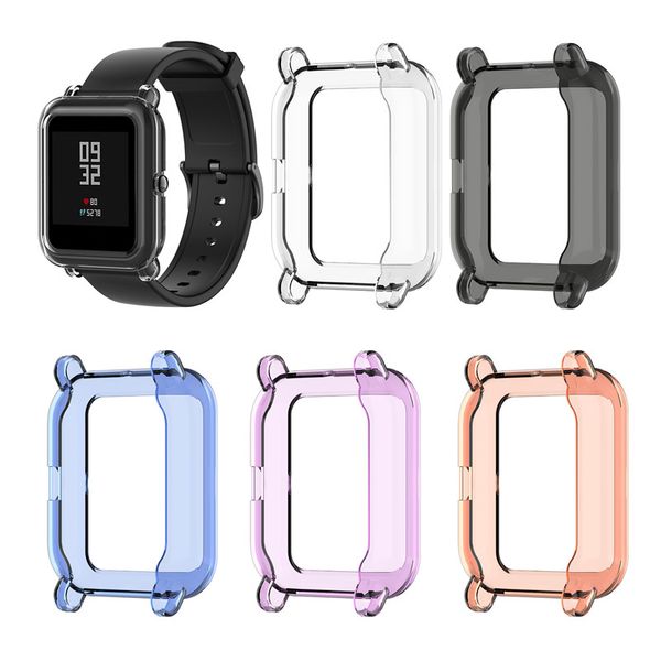 Couverture de boitier en silicone de Protection en Tpu transparent doux pour Amazfit Gts2 Mini pop pro montre accessoires de bande de Smartwatch de haute qualité