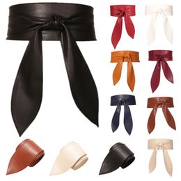 Vêtements doux Décoration Bow Ribbon ceintures de taille décorative Womens Wide Wide Girdle Sangle de taille 240322