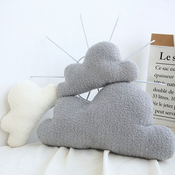 Almohada de felpa de nube suave, cojín de coche de felpa relleno de nube de 38cm, almohada para dormir siesta en sofá cama para niños y adultos