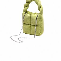 Sac d'oreiller rempli de coton doux Lingge Corduroy Mini fourre-tout Diagal Cross Sac Femme Sacs Femmes 2022 Nouveaux sacs à main de luxe Fu W7YS #