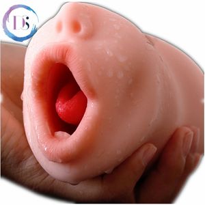 Zachte diepe keel mannelijke masturbator vagina orale seks pijpbeurt masturbatie beker poesje speelgoed voor volwassenen seksspeeltjes voor mannen LJ201120