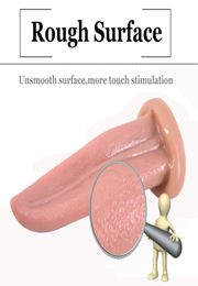 Dildo suave Artificial Realistic Tongue Vagina Anal Anal Anus G Spot SpoT Sptimule Masturbation Product for Women Men Adulto esclavitud sexual5023749