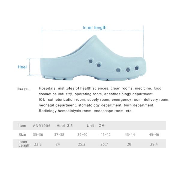 Soft Doctors Nurses Chaussures Eva Anti-Slip Clogs Room Operating Lab Lab-Slippers Chef Work Flat Flip flop adapté à longue date