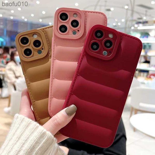 Funda de teléfono de silicona con chaqueta suave para iPhone 11 12 13 14 Pro Max XS X XR 7 8 Plus a prueba de golpes Candy Bumper Back Cover L230619