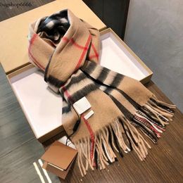 Zachte Echarpe Ontwerpers Wollen Winter Sjaals 100% Kasjmier Designer Sjaal voor Dames Sciarpa Gift Schal Warm Houden Dubbele Verdikking 2024