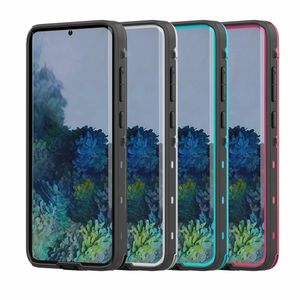 Fundas de teléfono IP68 impermeables al aire libre de lujo de diseño para Samsung Galaxy S20 Plus Ultra Redpepper cubierta de soporte de cuerpo completo