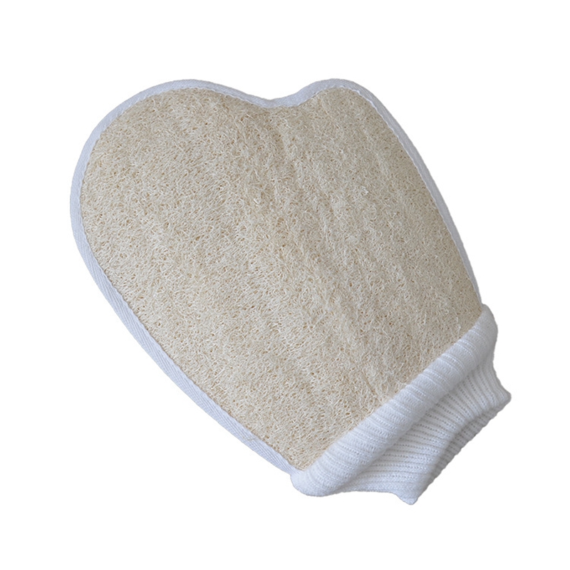 Mjuk exfolierande loofah naturlig kropp baks svamp rem handtag baddusch massage spa skrubber borstar hud badhandske