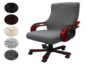 Cubierta de silla de oficina de tela suave de la computadora sillón elástico slip fundas del asiento con la espalda removible rotación 8279746