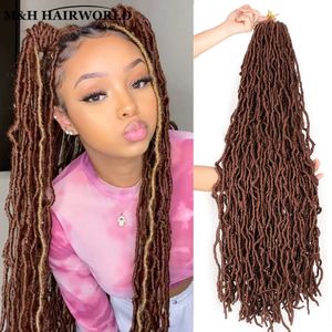 Faux doux locs CROCHET CHEAUX POUR FEMMES 18 24 36 pouces Africain Locks Crochets Braidage bouclé Dreadlocks Hair 240409