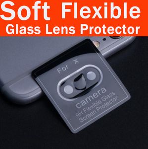 Zachte flexibele glazen telefooncamera -lensbeschermer voor iPhone 14 13 12 11 Pro Max XR XS Samsung S22 S21 S20 S10 Groothandelsprijs