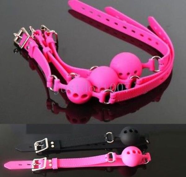 Bondage doux silicone silicone gag respirant bouche ouverte retenue peluche jouet pour hommes femme # R65