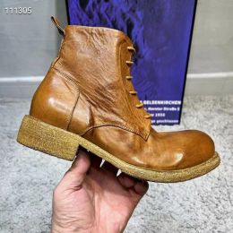 Soft authentine cuir hommes bottines bottines grandes tailles hommes chaussures robes chaussures noir jaune mâle toe chaussures vintage p30d50