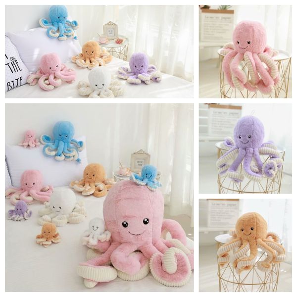 Fille douce hy wy peluches 80cm peluche pelunie trucs animaux oreiller cadeaux de Noël Octopus peluche poupée jouet pour gamin