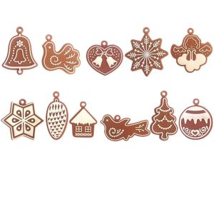 Widgets à colle douce, pendentif ange, décorations d'arbre de noël, pendentifs bonhomme de neige, emballage Opp, réutilisables avec différents styles, 1102