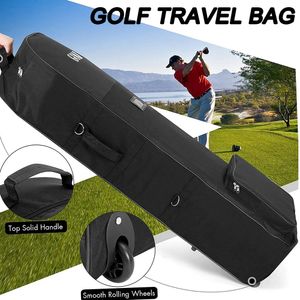 Soft Golf Travel Bags With Wheels Large Capacity Aviation Bag Practical Durable 600D Golf Club Bags Storage Pouch 240219