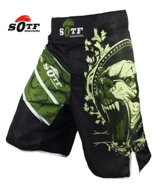 Suave Oso Verde Fitness Transpirable Mma Fighting Pantalones cortos de entrenamiento Tiger Muay Thai Boxing Shorts Kickboxing Shorts Pretorian Yokkao6547793326