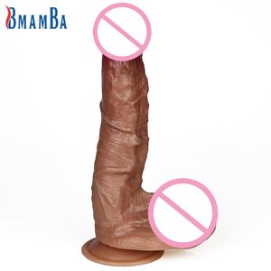 Zachte Enorme Dildo Realistische Penis Zuignap G-spot Vrouwelijke Masturbator Dubbellaags Siliconen Grote Dildo volwassen sexy Speelgoed voor Vrouw